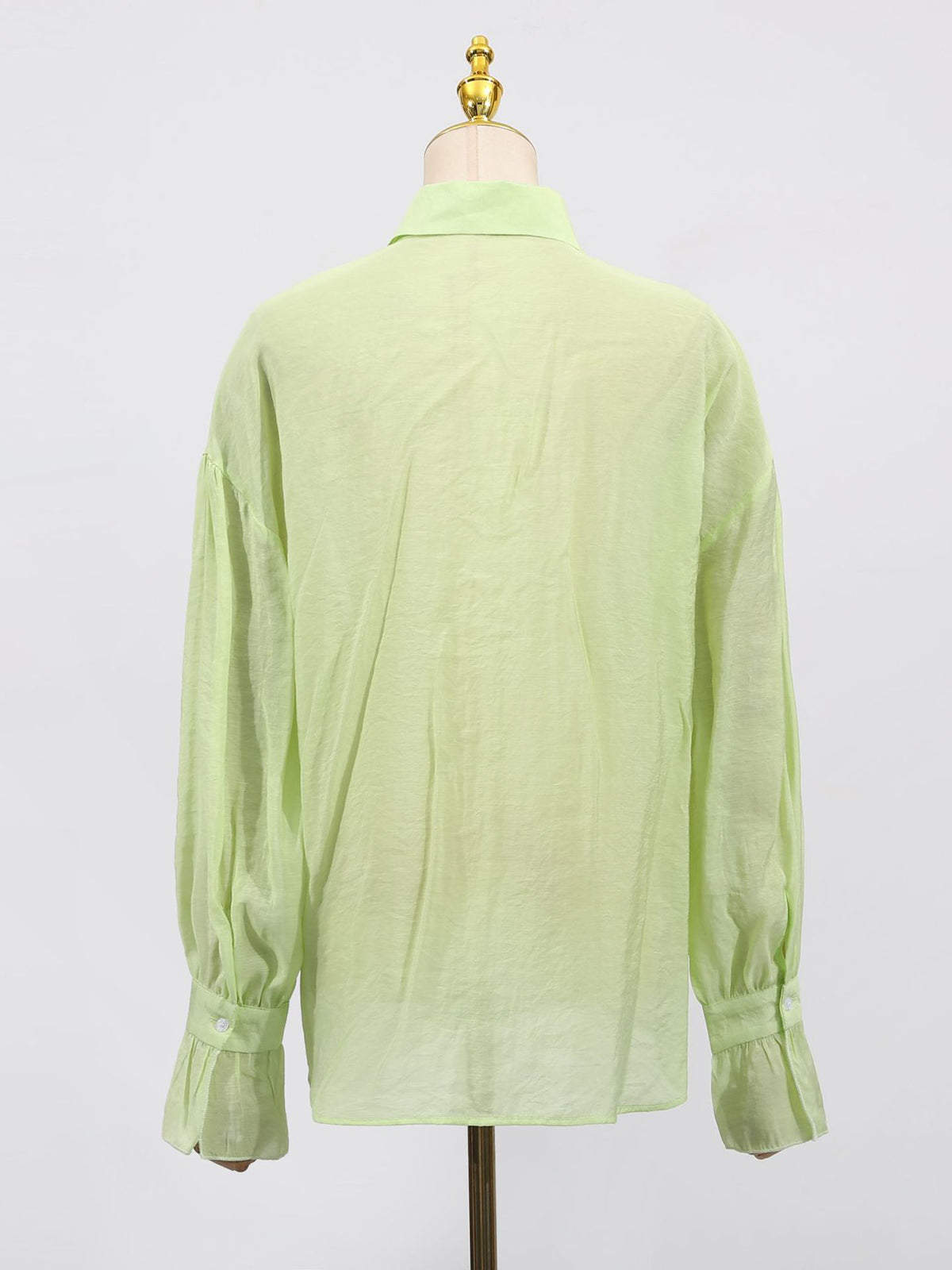 Elegant Lapel Loose Long Sleeve Office Shirts
