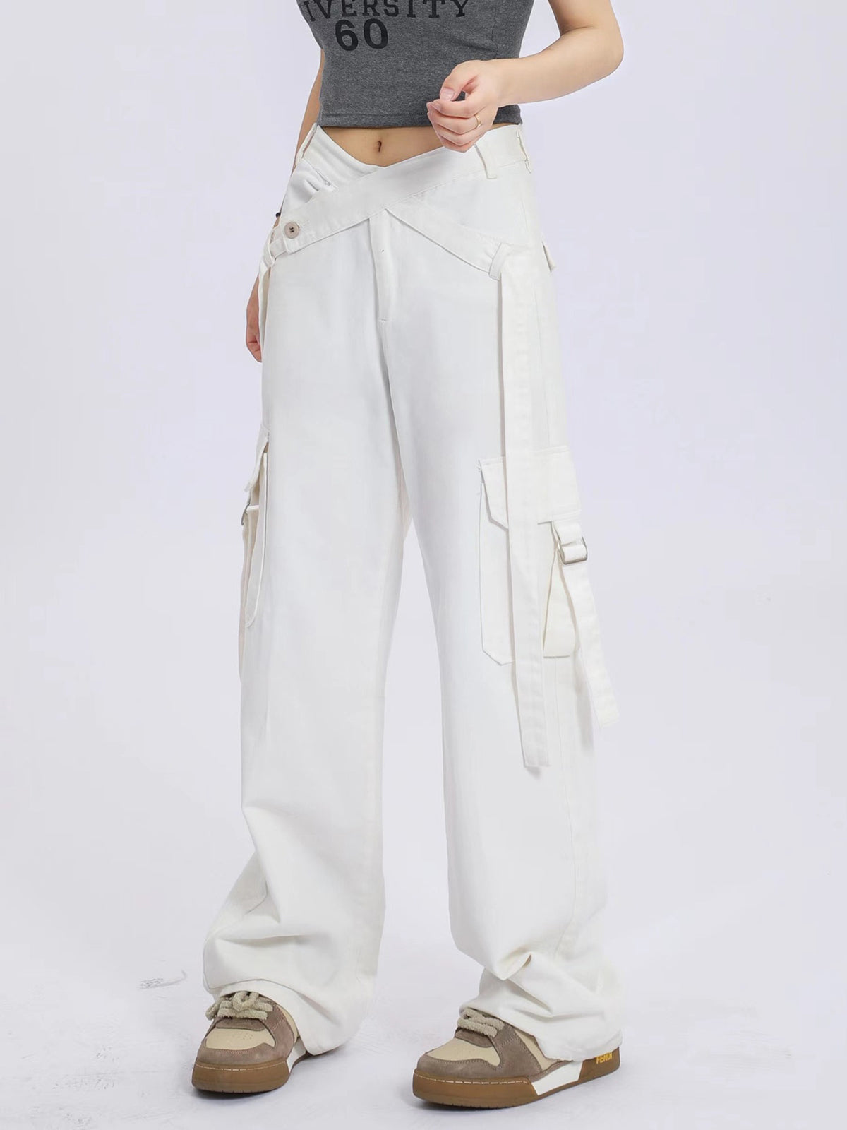 Casual Cargo Pants Wide Leg Jeans