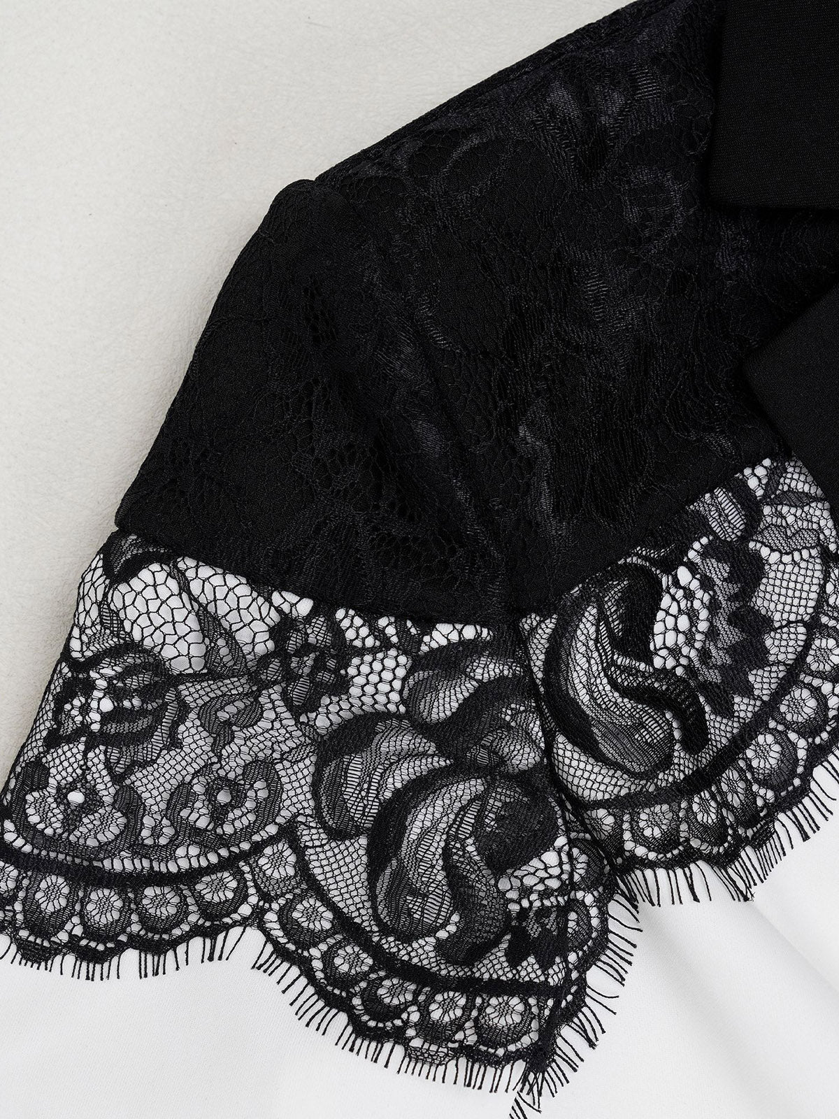 Elegant Lace Patchwork Slim Blazer And Pants Suit