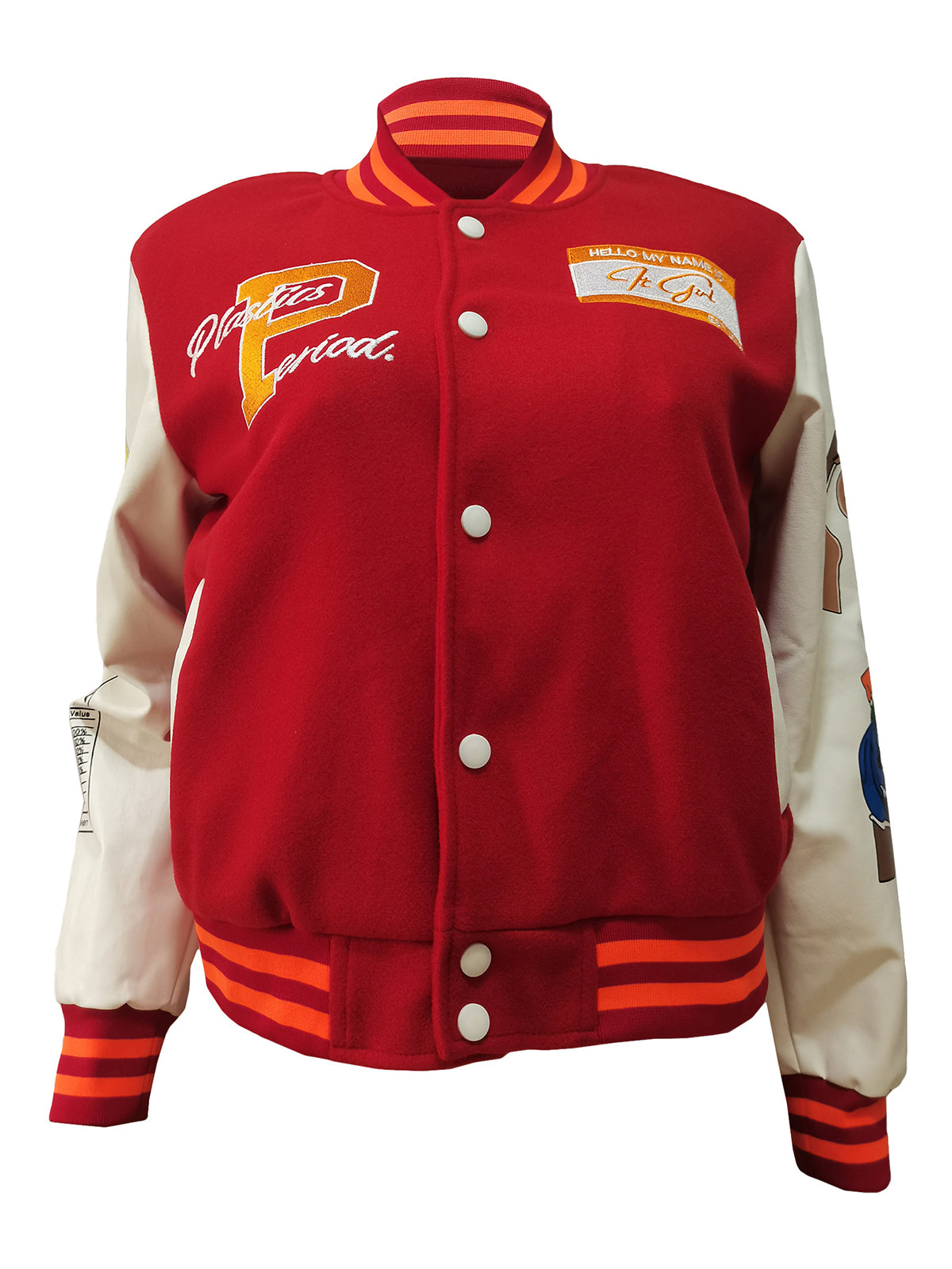 Print Embroidery Baseball Jacket Coat