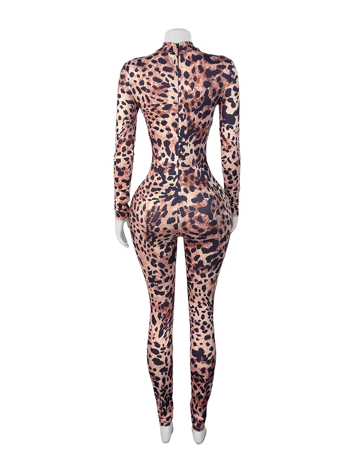 Sexy Leopard Print Club Party Bodycon Jumpsuit