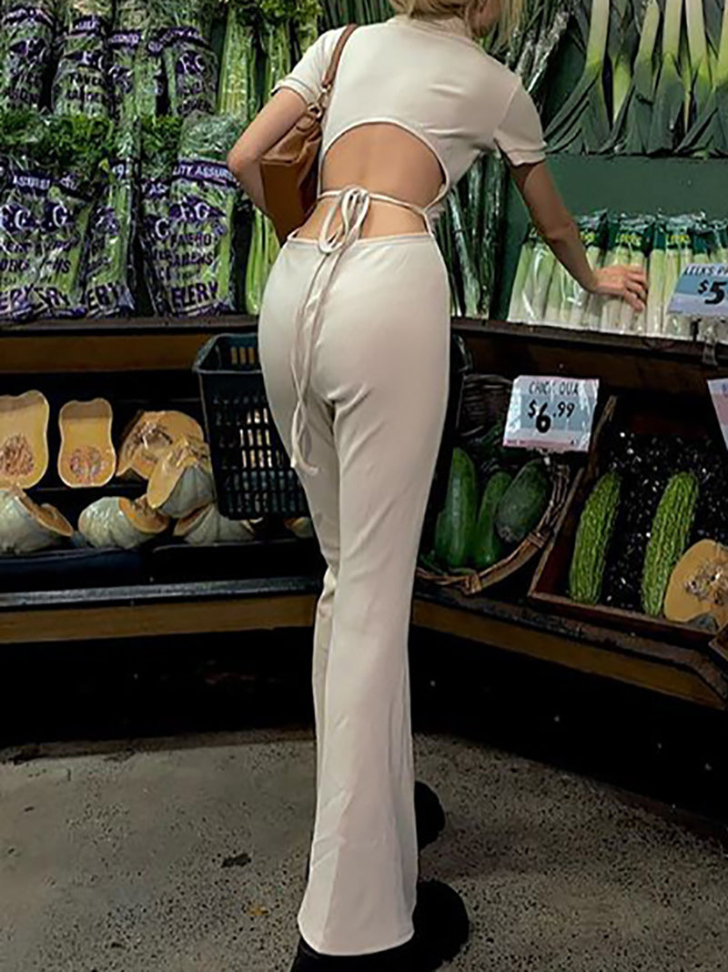 Sexy Backless Wide Leg Jumpsuit