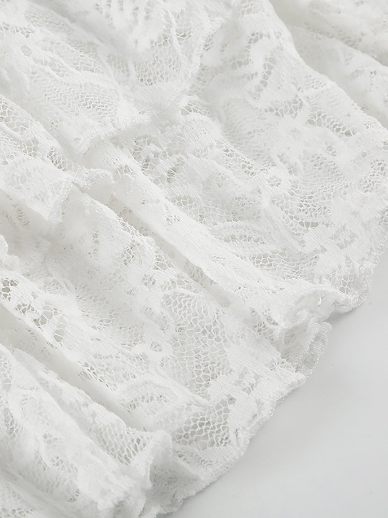 Sexy Lace Patchwork See Through Strap Dress