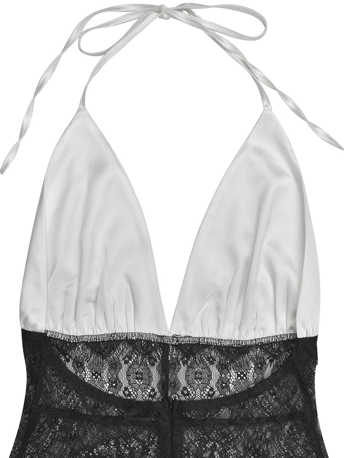 Sexy Lace Patchwork Halter Backless Maxi Dress