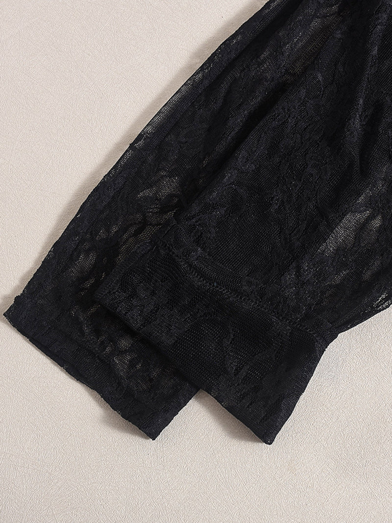 Sexy Lace Patchwork Sleeveless See Through Jumpsuits