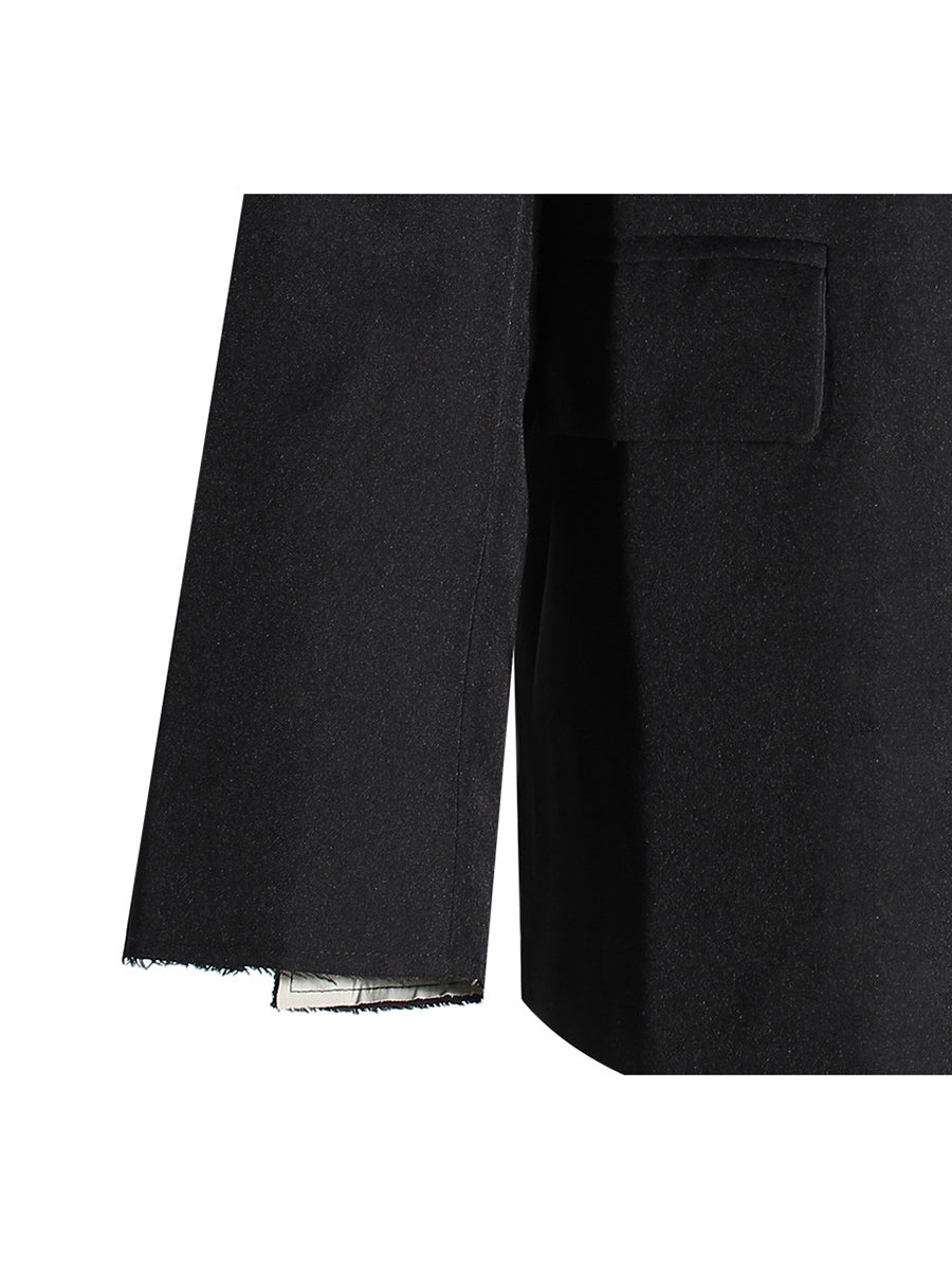 Fashion Rough Edge Design Loose Blazer