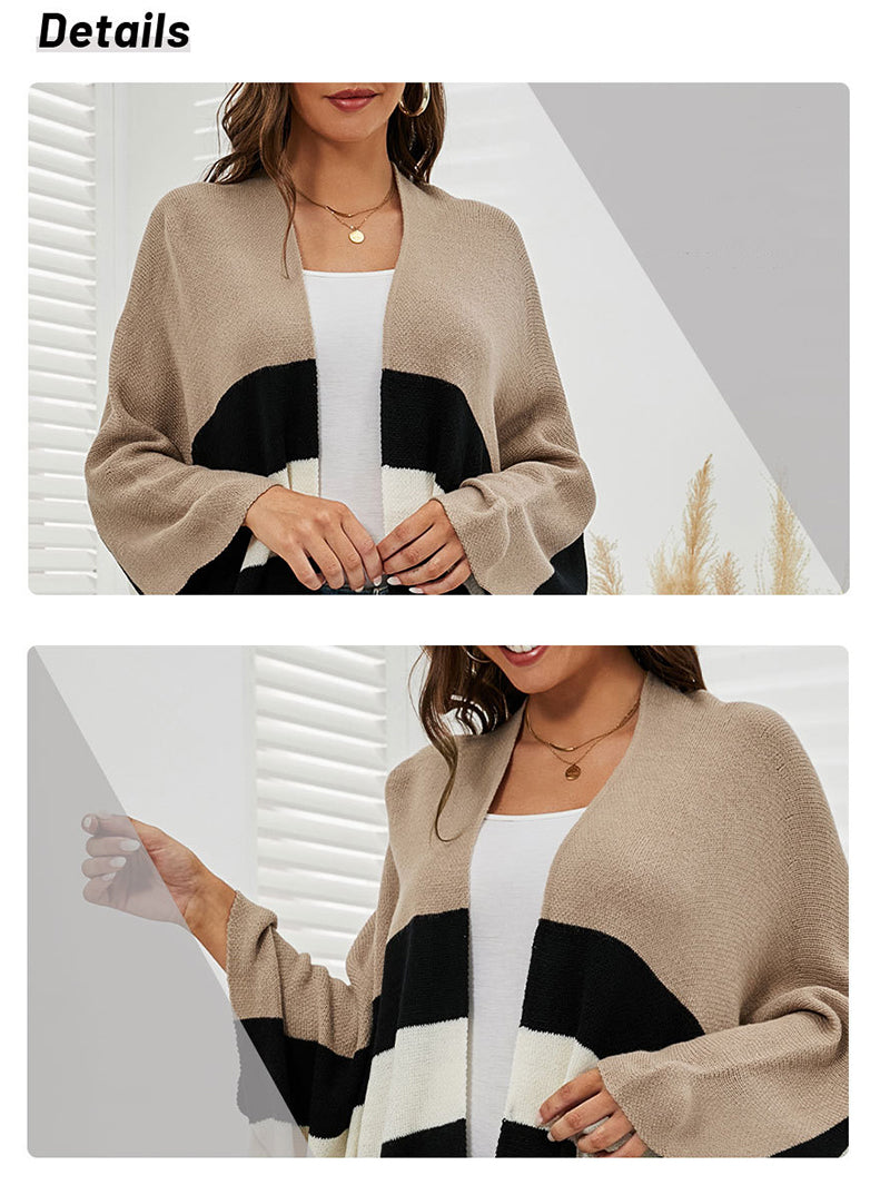 Fashion Knit Sweater Shawl Coat