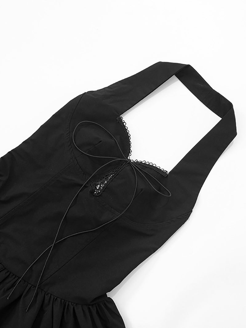 Sexy Halter Backless Ruffle Romper