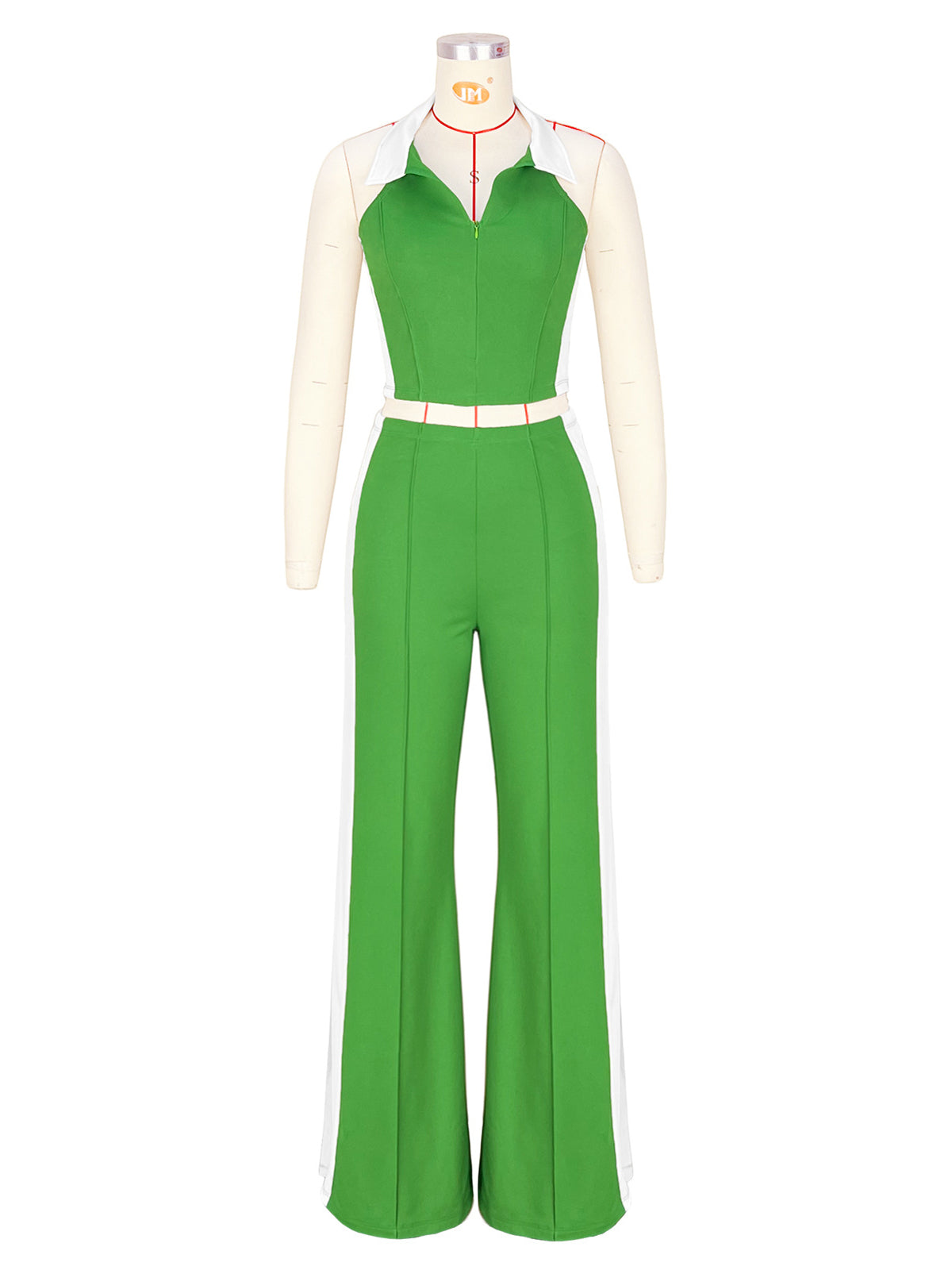 V Neck Halter Top And Slit Trousers Sports Casual Set