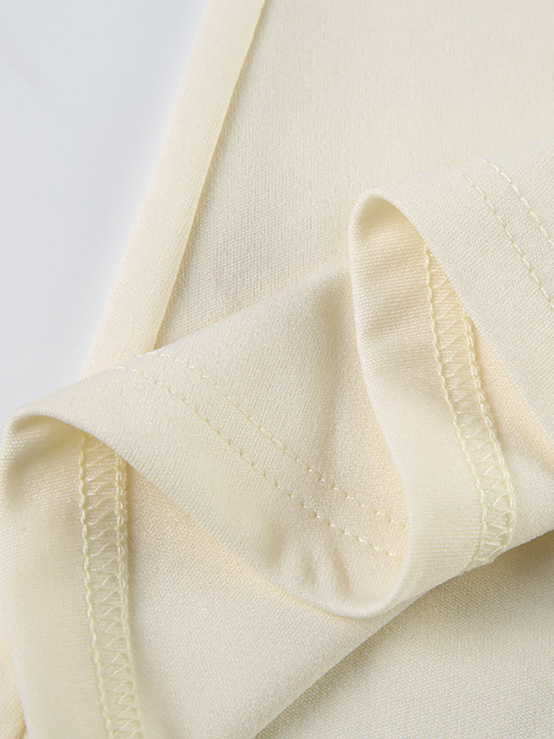Elegant Asymmetric Collar Sleeveless Vacation Dress