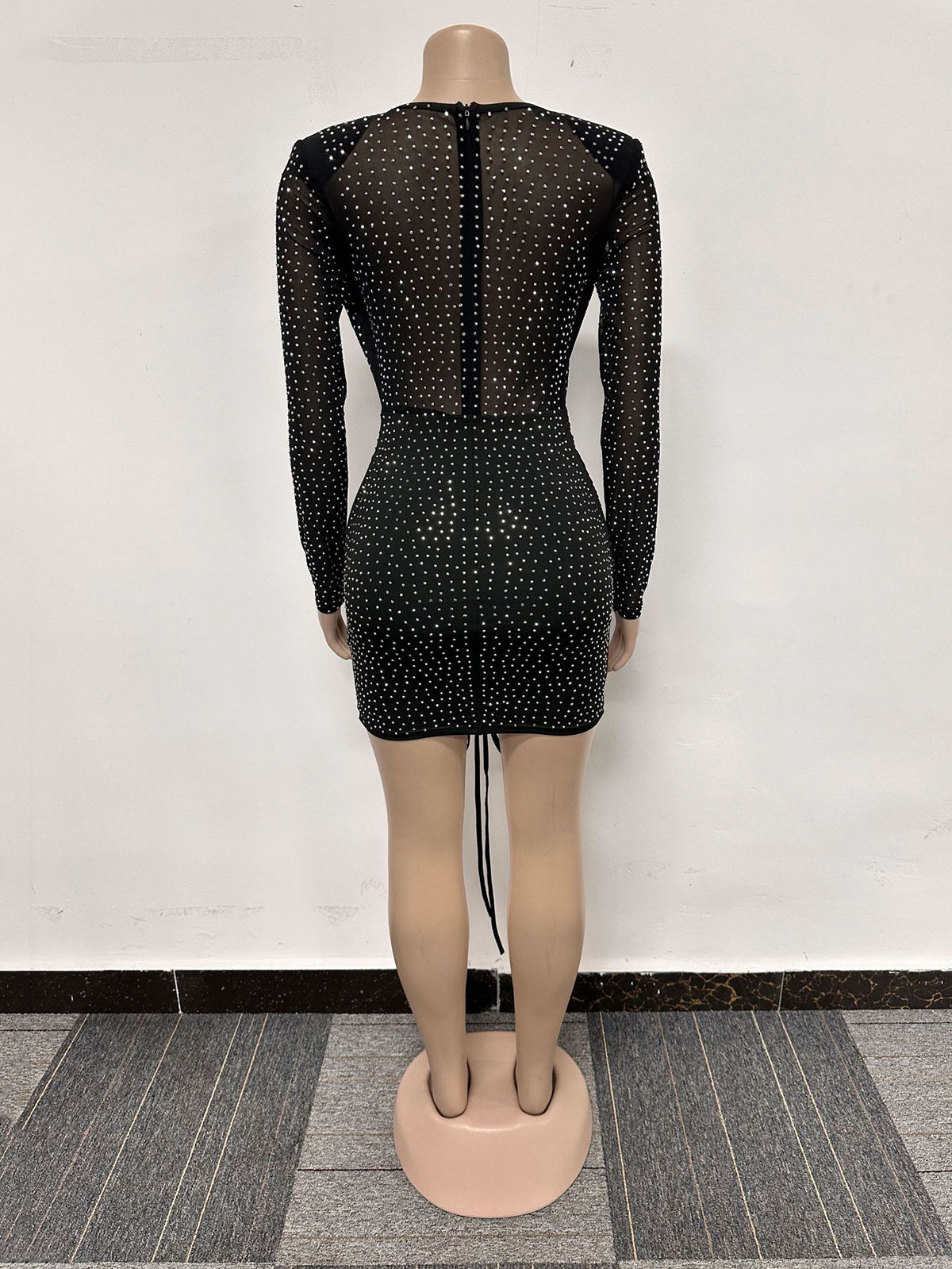 Sexy See Through Elastic Slim Dress