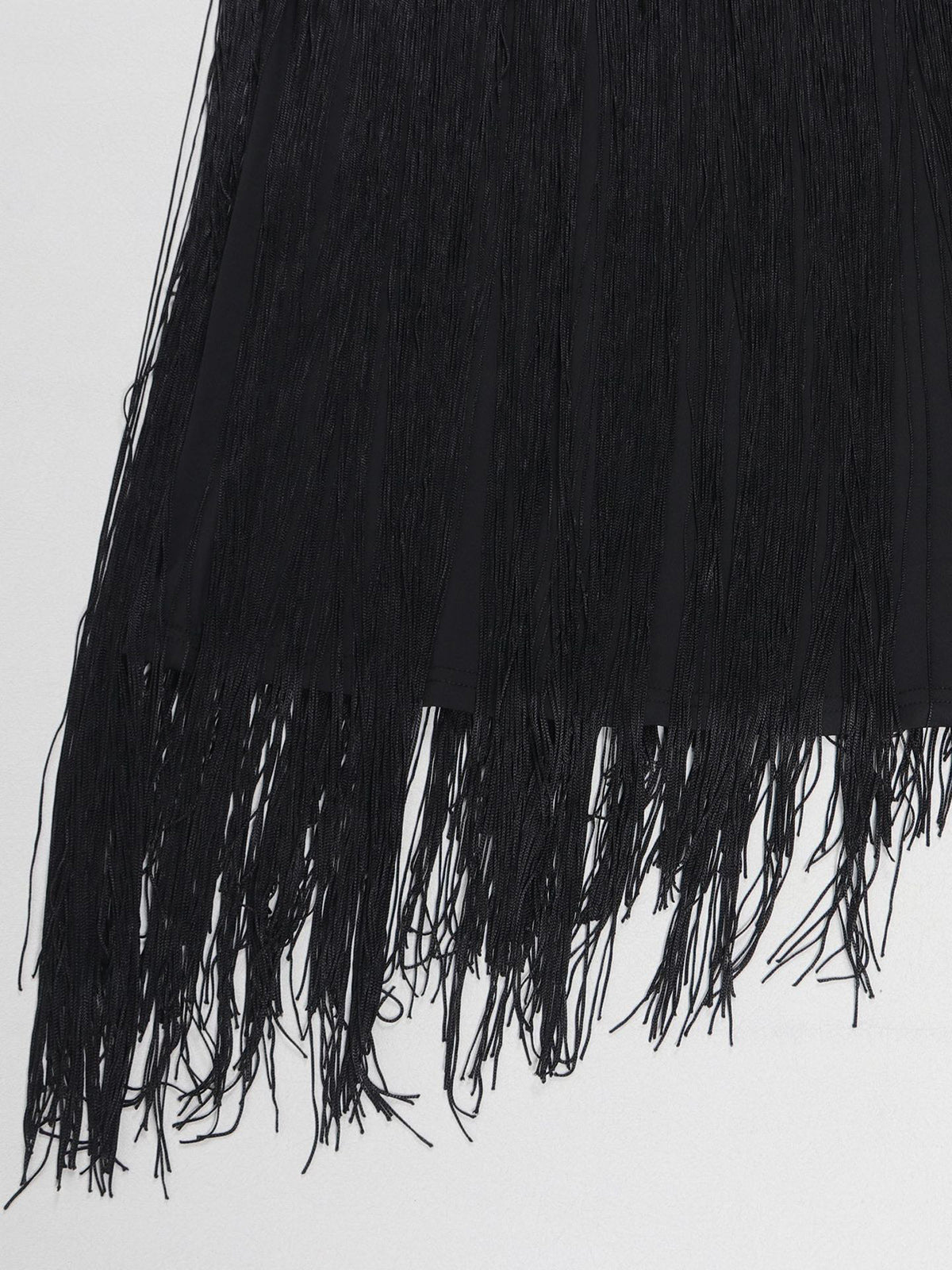 Sexy Fringe Halter Backless Lace-Up Maxi Dress
