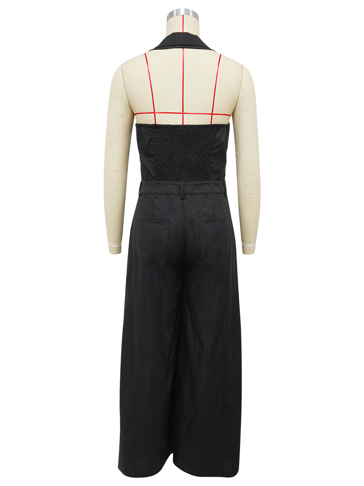 Fashion Halter Backless Slim Wide Leg Jumpsuit