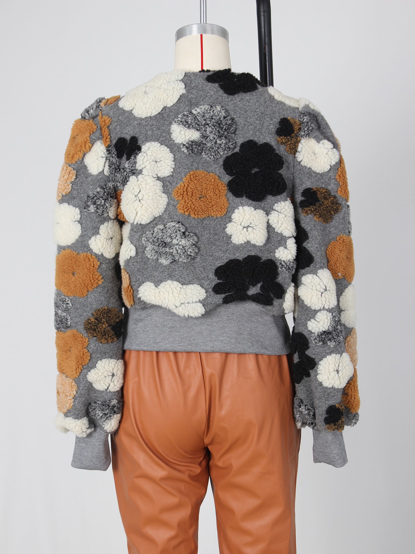 Retro Jacquard Single-breasted Cardigan Coat