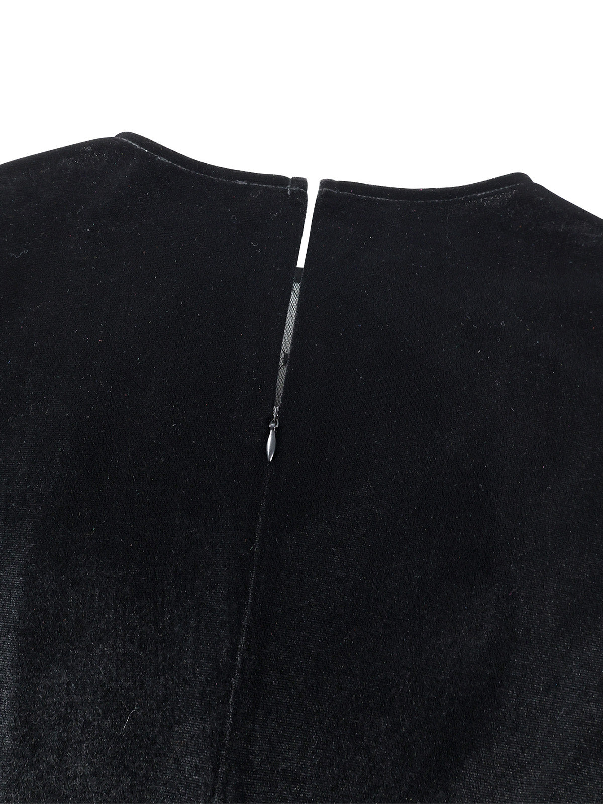 Elegant Mesh Patchwork O Neck Velvet Dress