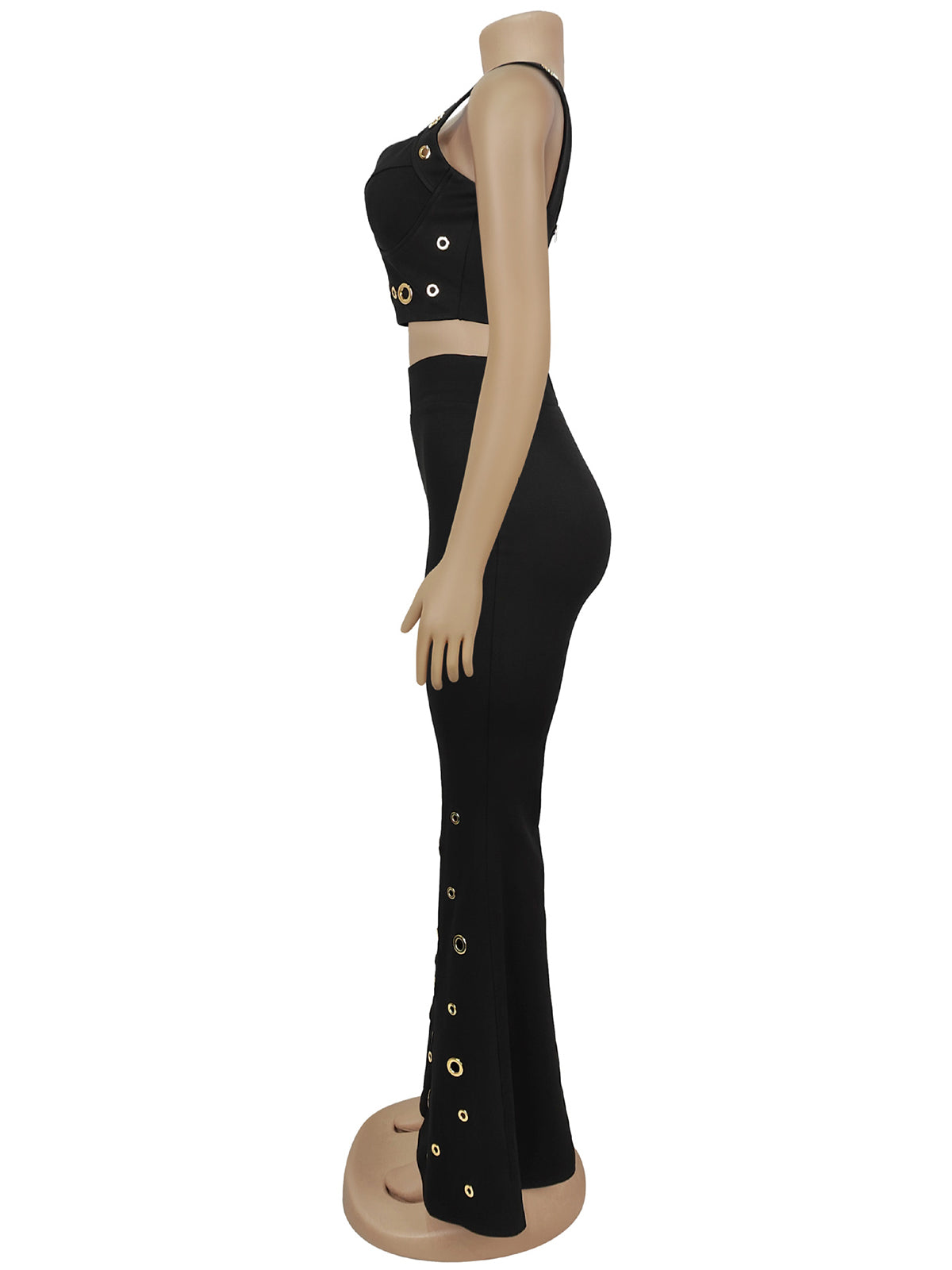 Sexy Sleeveless Tube Vest Wide Leg Pant Two Piece Set