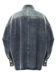 Casual Front Through Denim Jacket