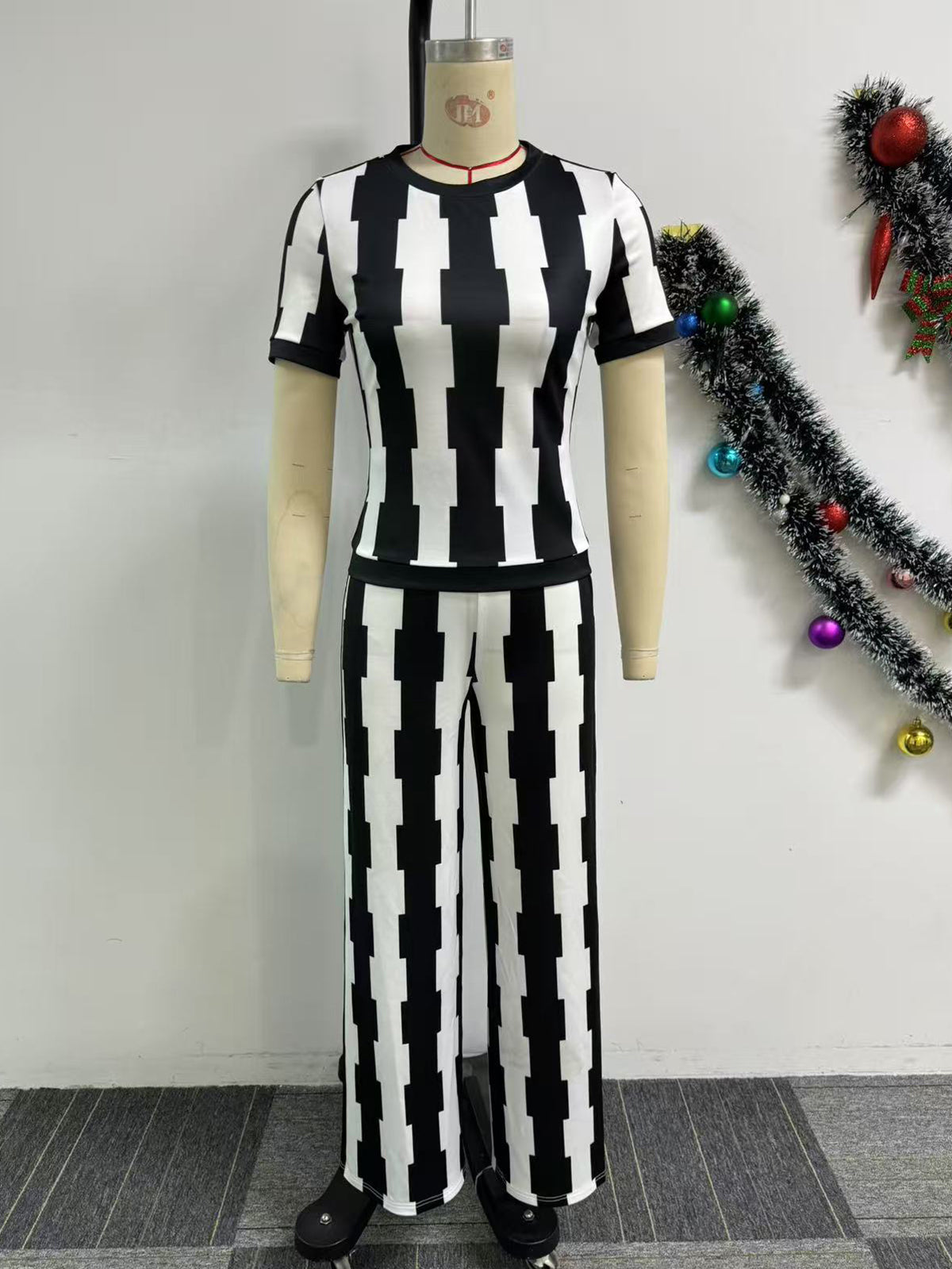 Casual Print Tops Wide Leg Pant Two Piece Set