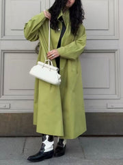 Casual Bandage Cinched Waist Trench