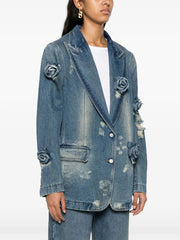 Fashion Single Breasted Denim Blazer