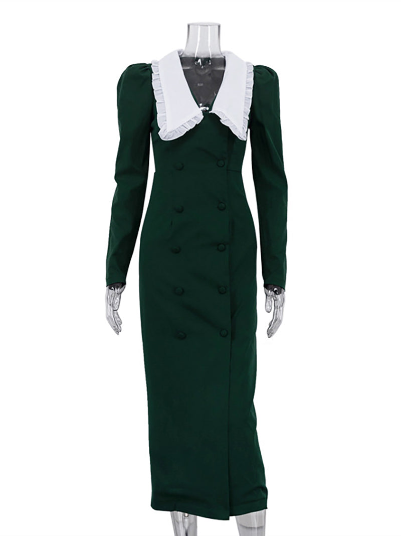 Fashion Peter Pan Collar Slim Bodycon Dress