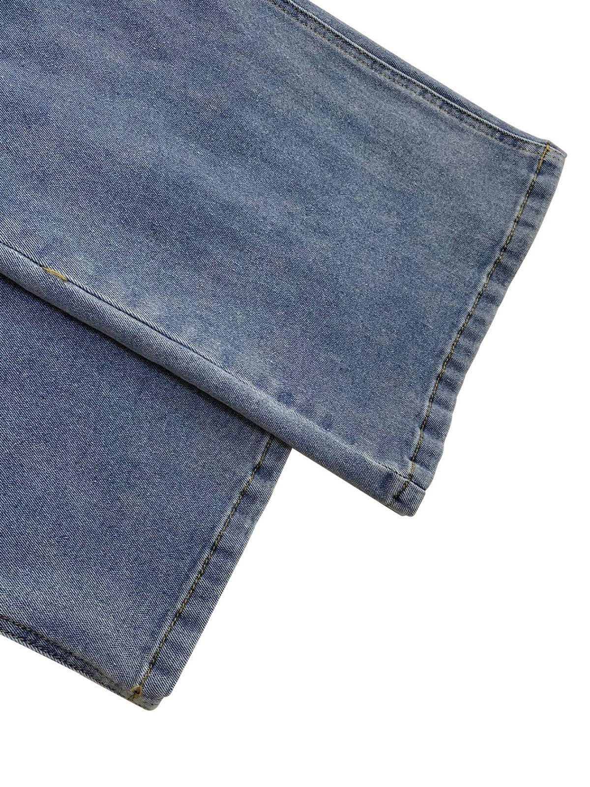High Waist Bow Knot Straight Leg Casual Jeans