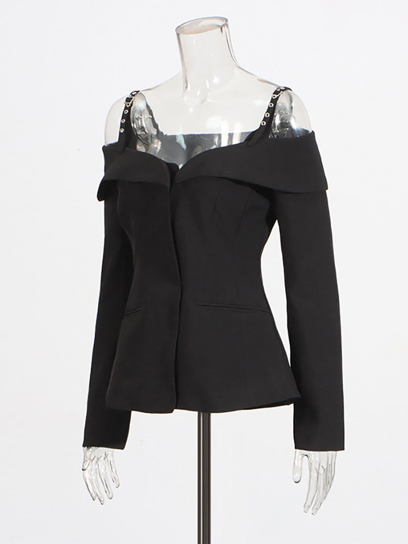 Fashion Off-shoulder Designer Blazer