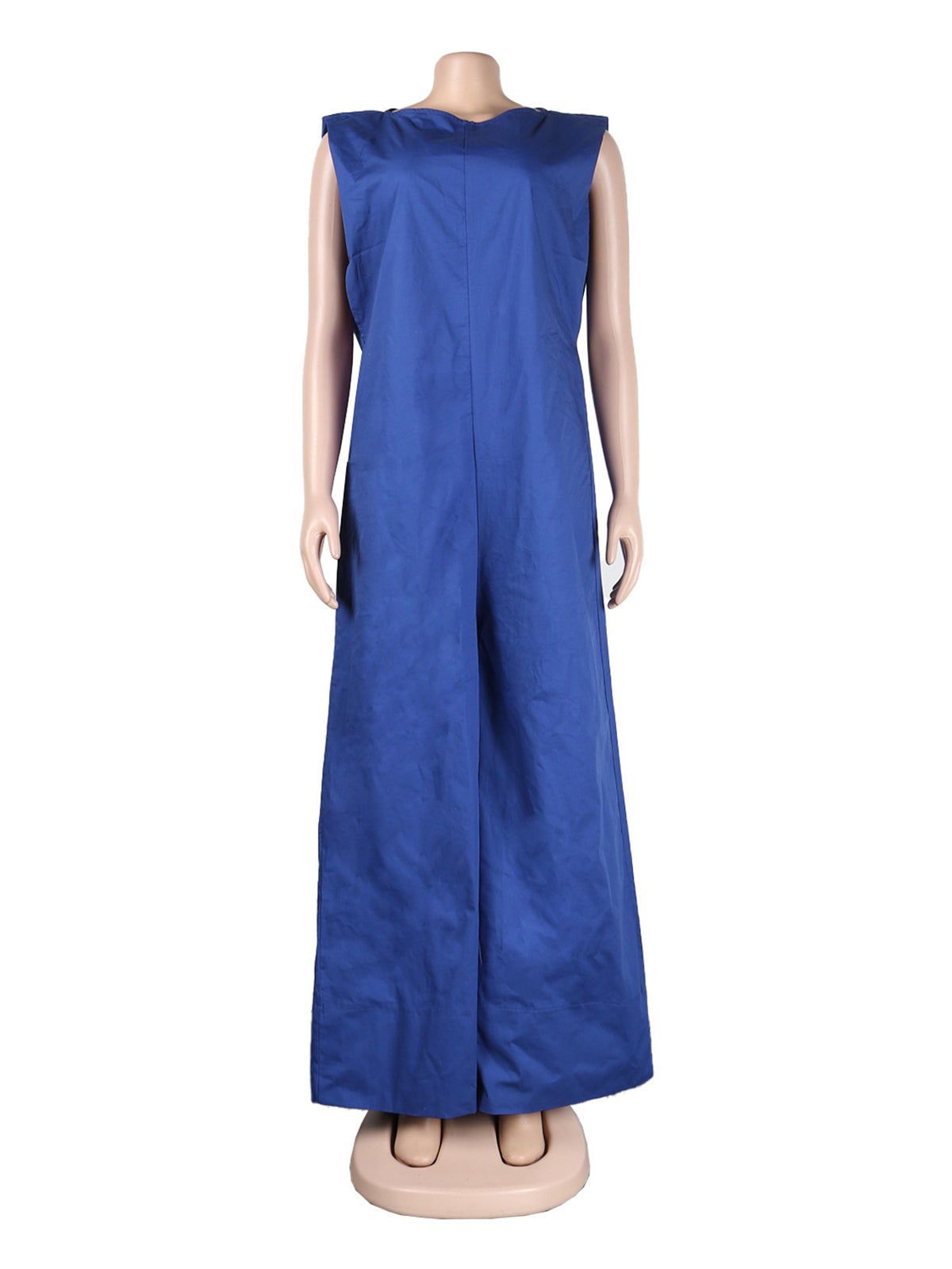 Solid Color Sleeveless Wide Leg Jumpsuits