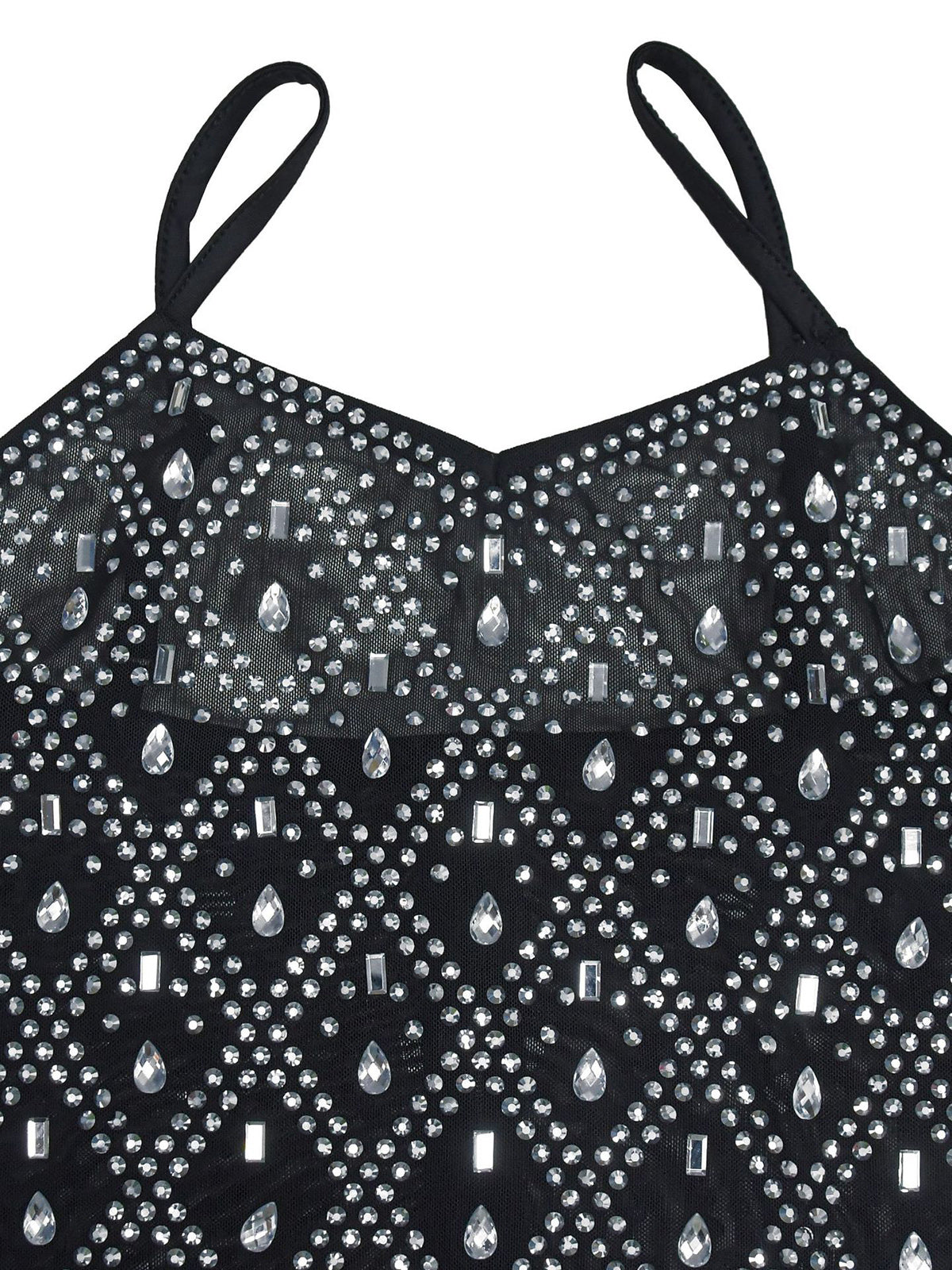 Fashion Rhinestone Sheer Bodycon Party Club Dress