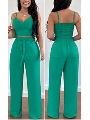 Sleeveless Elegant V Neck Slim Fit Jumpsuit