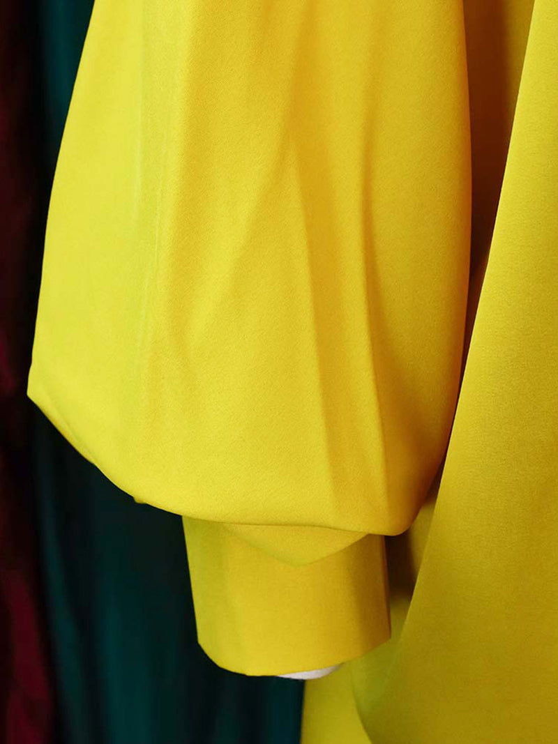 Elegant Bubble Sleeves Loose Shirt Dress
