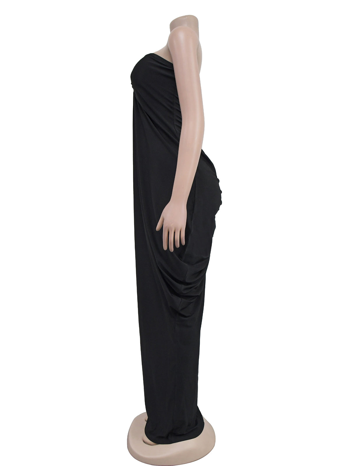 Sexy V Shape Trim Slim Fit Strapless Maxi Dress