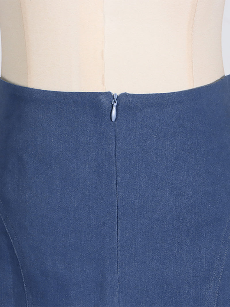 Twist Knot Hollow Out Top And Skirt Two Piece Set