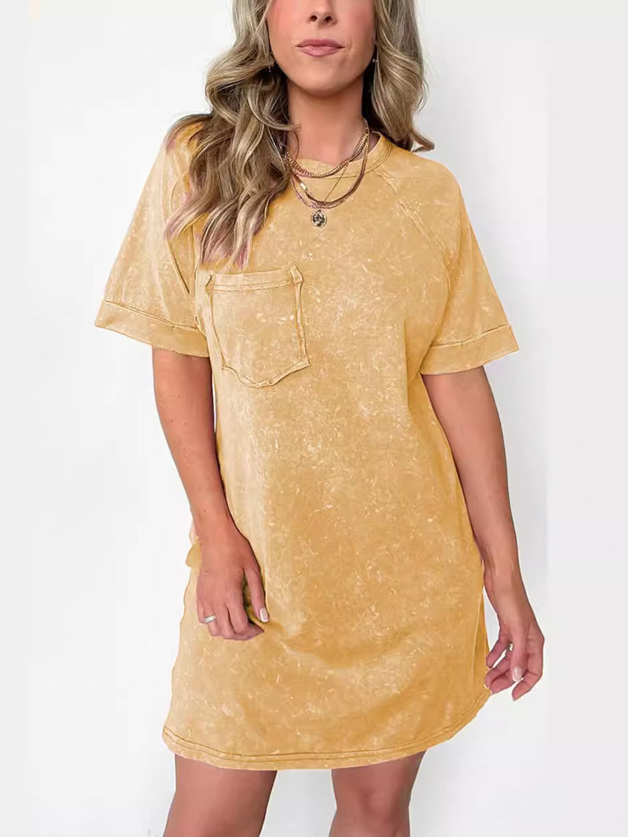 Casual Raglan Sleeve T-shirt Dress