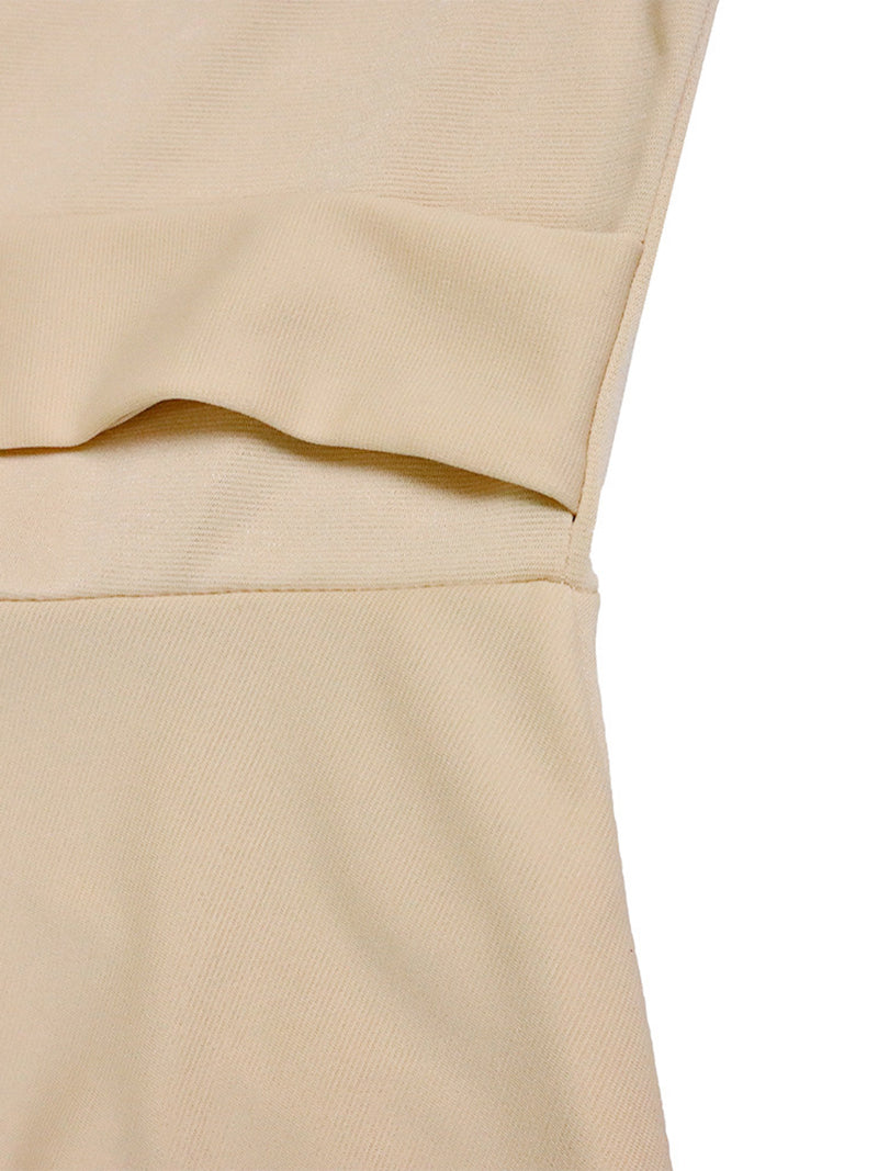Elegant Round Neck Bandage Casual A Line Dress