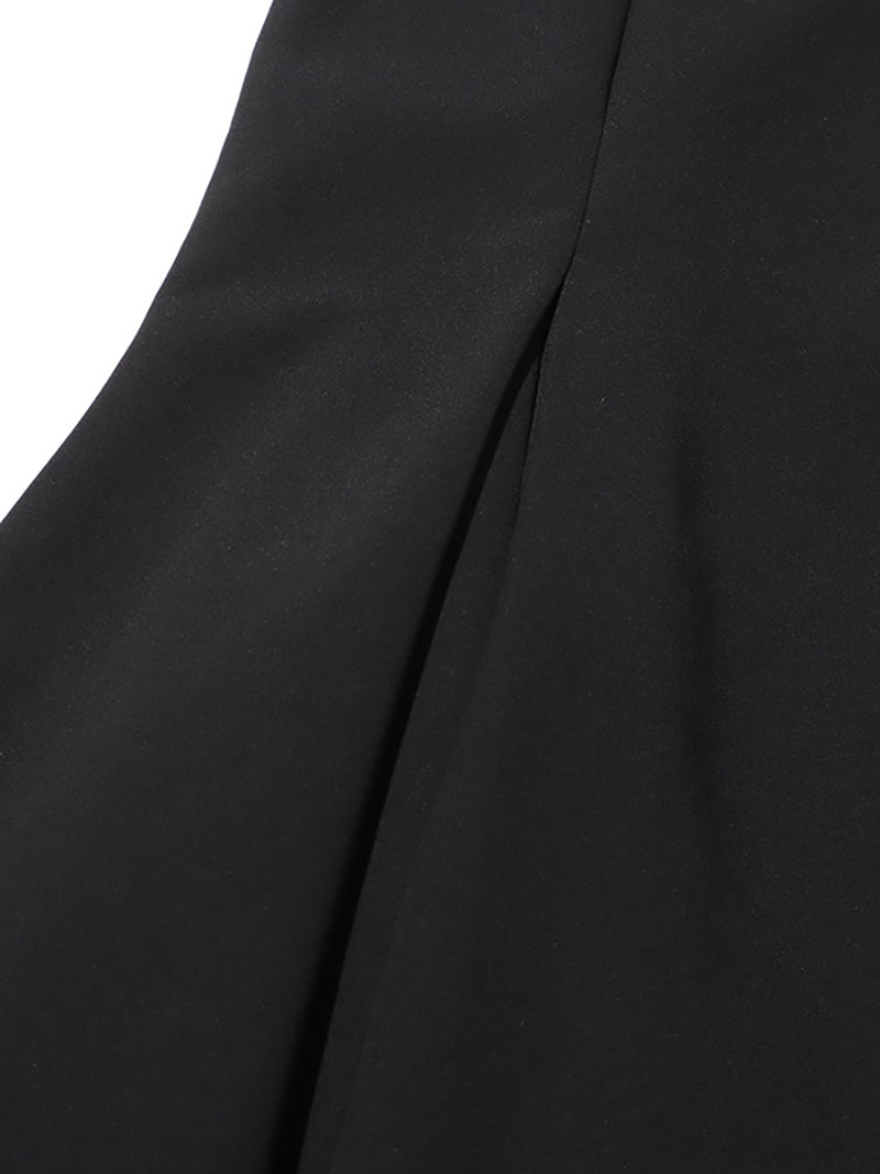 Solid Patchwork Belt Loose Elegant Trench Coat