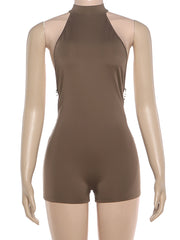 Halter Butterfly Chain Backless Sexy Romper