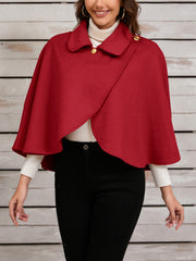 Ponchos Shoulder Clasp Short Cape Coat