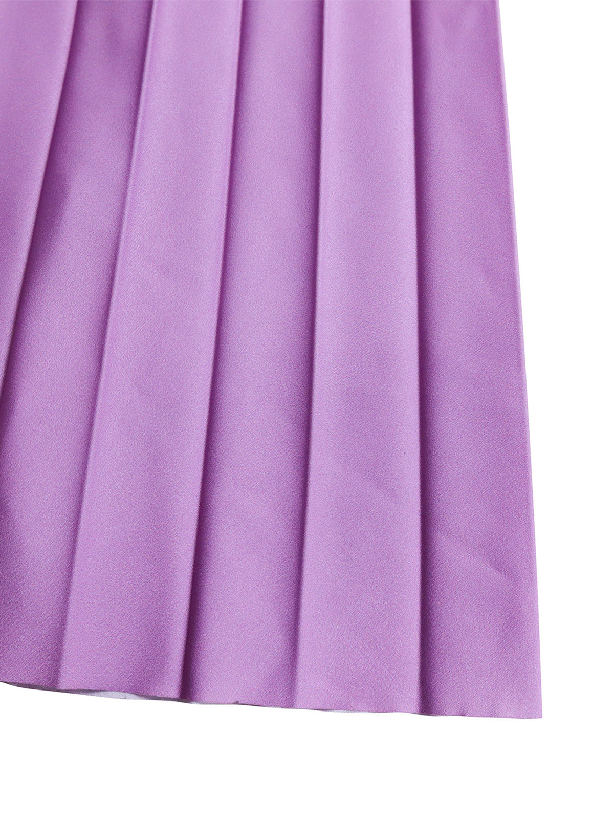 Elegant Lace-up Top and High Waist Pleated Skirt Set