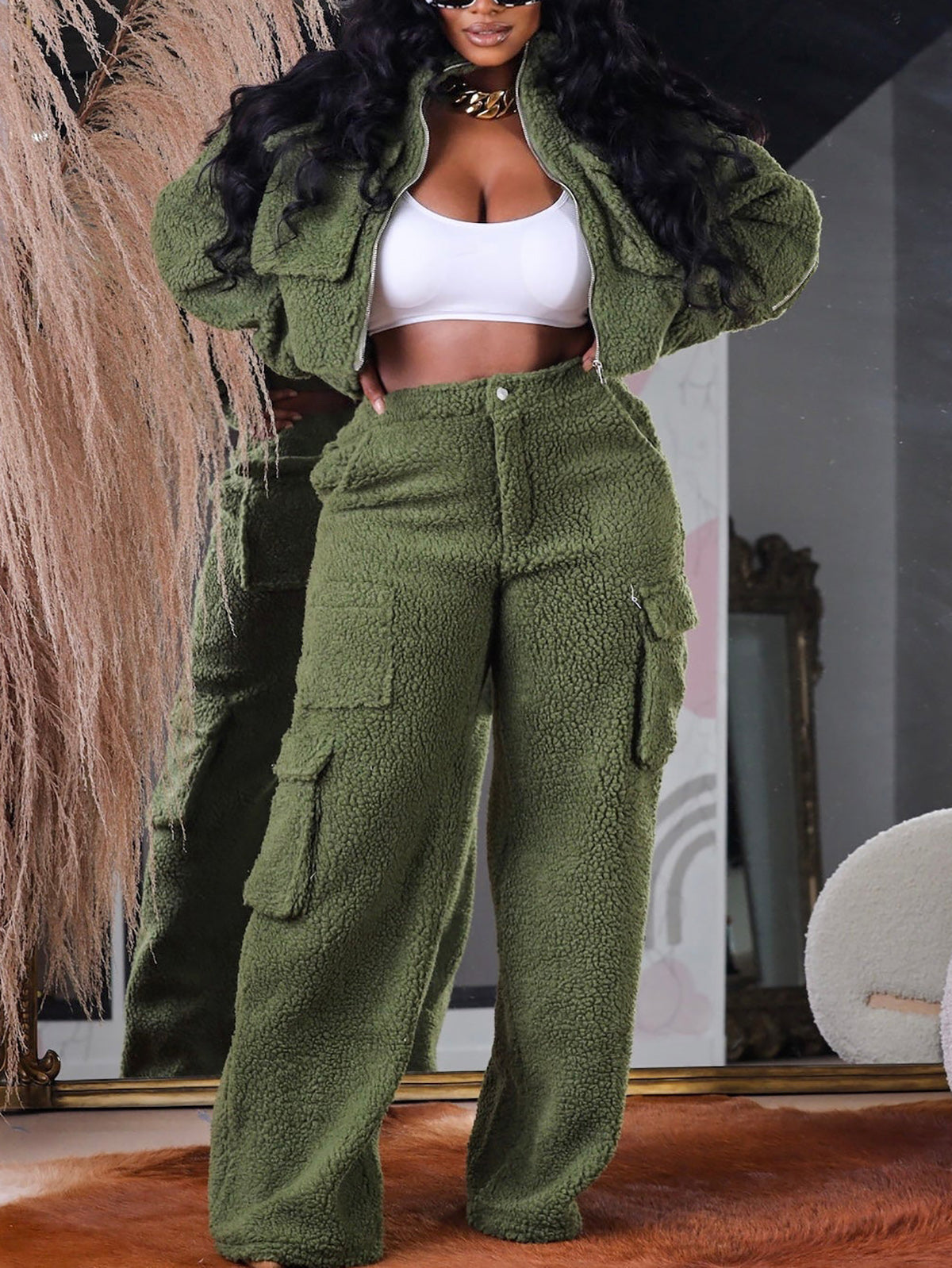 Fashion Keep Warm Long Sleeve 2 Piece Set