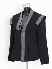 Rhinestone Patchwork Oversized Blazer-boutique