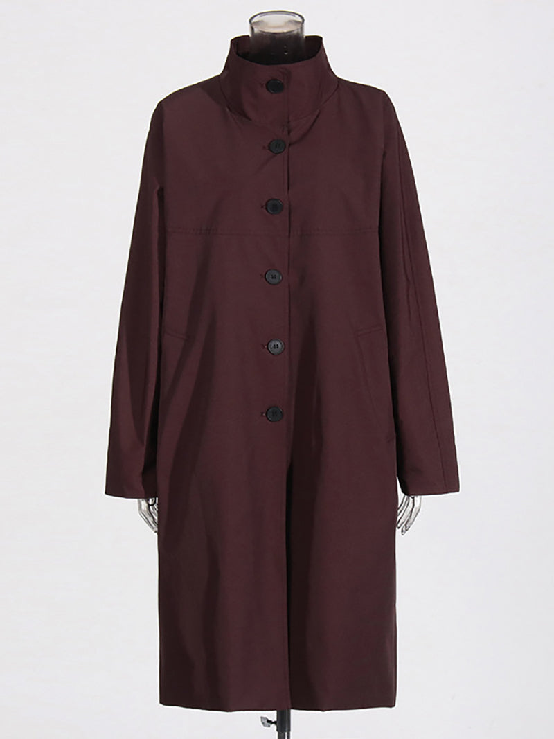 Lapel Single Breasted Loose Trench Coat