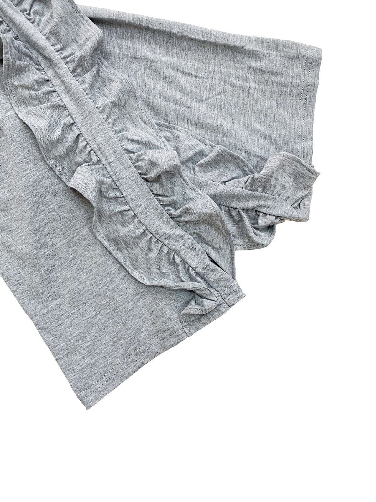 Ruffled Casual Long-Sleeved Top and Pants Two-Piece Set
