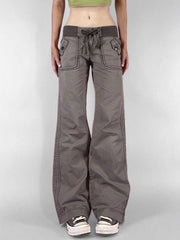 Vintage Drawstring Cargo Pants