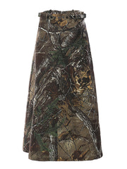 Casual Print Camo Long Skirt