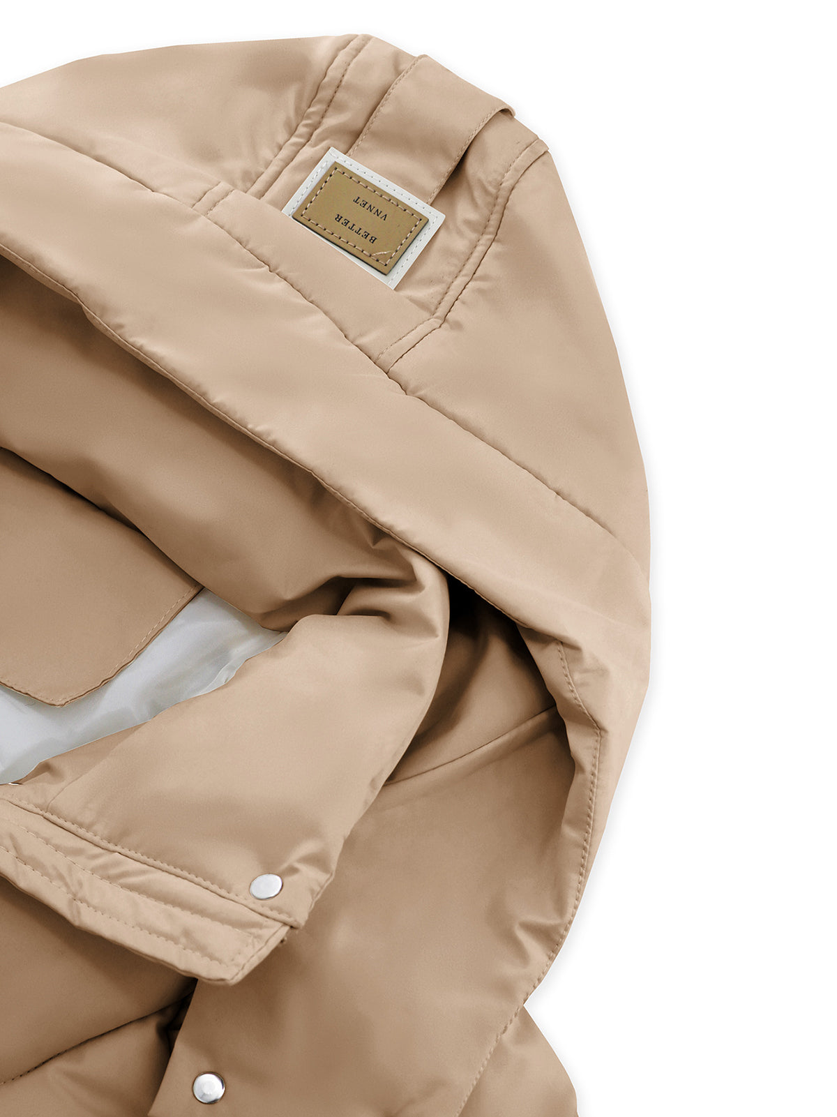 Fashion Zipper Hooded Cotton Padded Coat