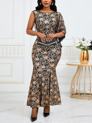 Fashion Slim-fit One Sleeve Elegant Maxi Dress