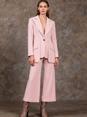 Cutout Asymmetric Fitted Blazer-boutique