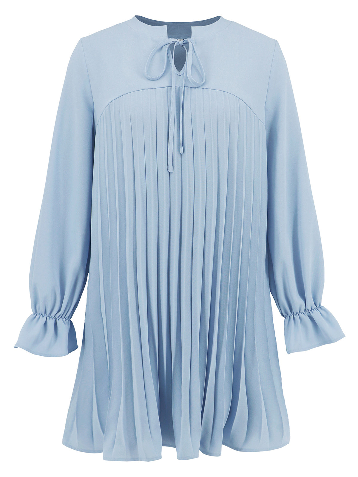 Casual Long Sleeve Solid Elegant Pleated Loose Dress