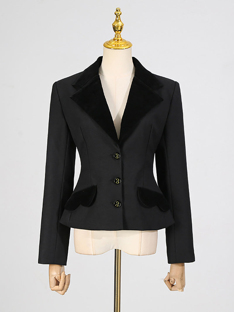 Fashion Metal Button Slim Blazer